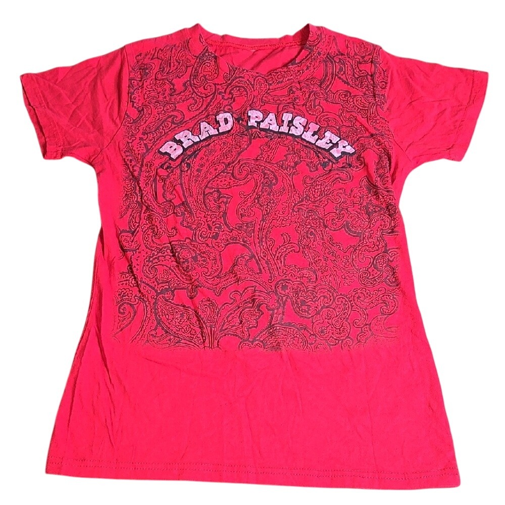 Brad Paisley Band Tee, Red,‎ Size Small